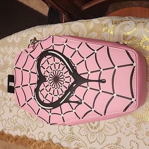 *PENDING*Monster High Gothic Black Heart Coffin Case PinK and Black with Charms